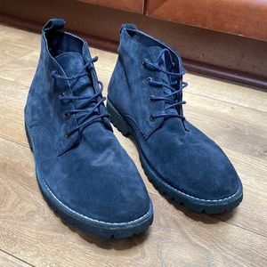 Kenneth Cole New York Blue Suede Boots